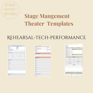 Stage Mangement Resume Template - Etsy