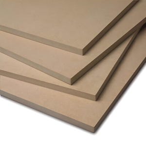 Vierkante vierkante mdf-plaat met afmetingen: 39 cm x 39 cm, 9 mm dik, verpakking van 4, voor kunst-, knutsel-, schilder-, teken- en doe-het-zelfprojecten...