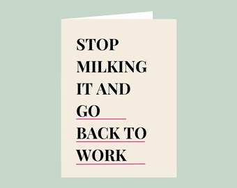 Rude "Milking It" Get Well Card: Offensive Humor for Coworker