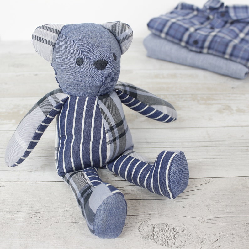 Memory bear made with loved ones clothing.