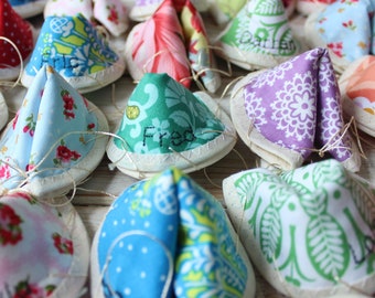 Fabric fortune cookies