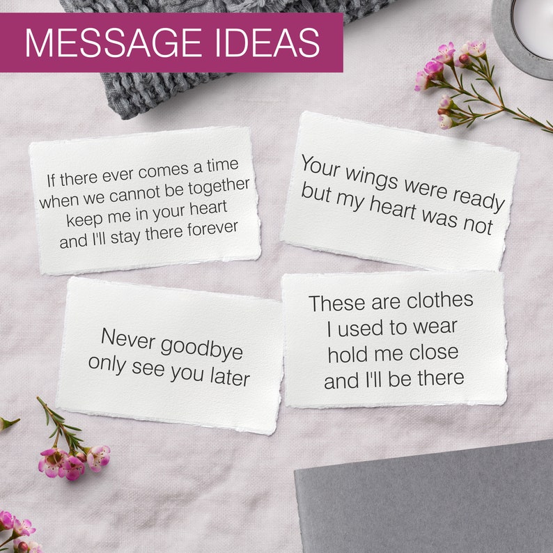 Memory bear wording ideas.