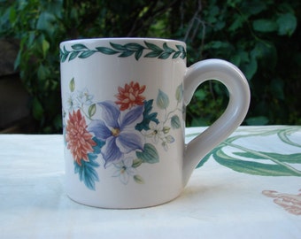 Lavender Clematis on an Elegant Ceramic Coffee Mug
