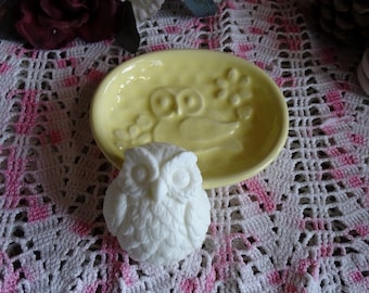 Owl Lovers Soap Dish With Little Owl Soap!