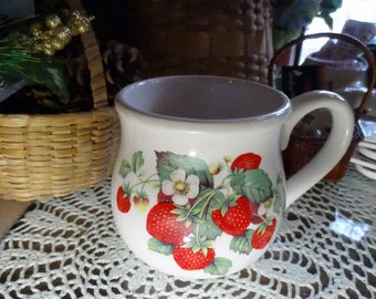 Strawberries!  Large Ceramic Coffee Cup