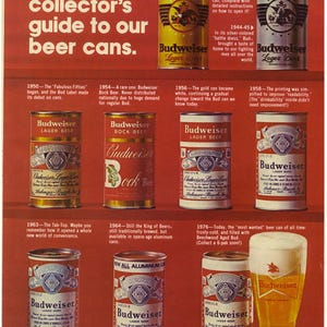 Vintage Budweiser Beer Cans - Etsy