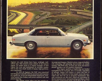 1986 Jaguar XJC "Above The Beaten Path" Vintage Print Kunst Auto Anzeige