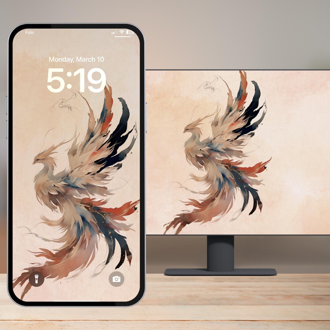 Android Phoenix Theme Phoenix Firebird Wallpaper | Mythical Creature Art (digital Download ...