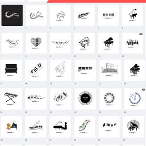 Piano Clipart - 50 Personalized Piano Designs, Unique Gifts for Musicians & Music Lover Gifts