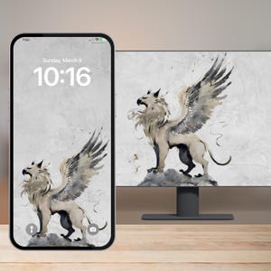 Griffin Art Wallpaper iPhone Background | Gryphon Mythical Creature for Your Mobile and Desktop Wallpaper