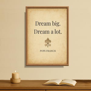 Citações do Papa Francisco - Impressão de arte vintage - Citações inspiradoras cristãs - Impressões digitais religiosas - Pacote de pôsteres de fé