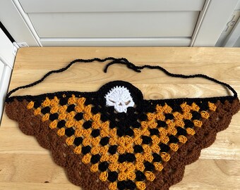Death’s-Head Hawkmoth Crochet Bandana | Handmade with 100% Cotton