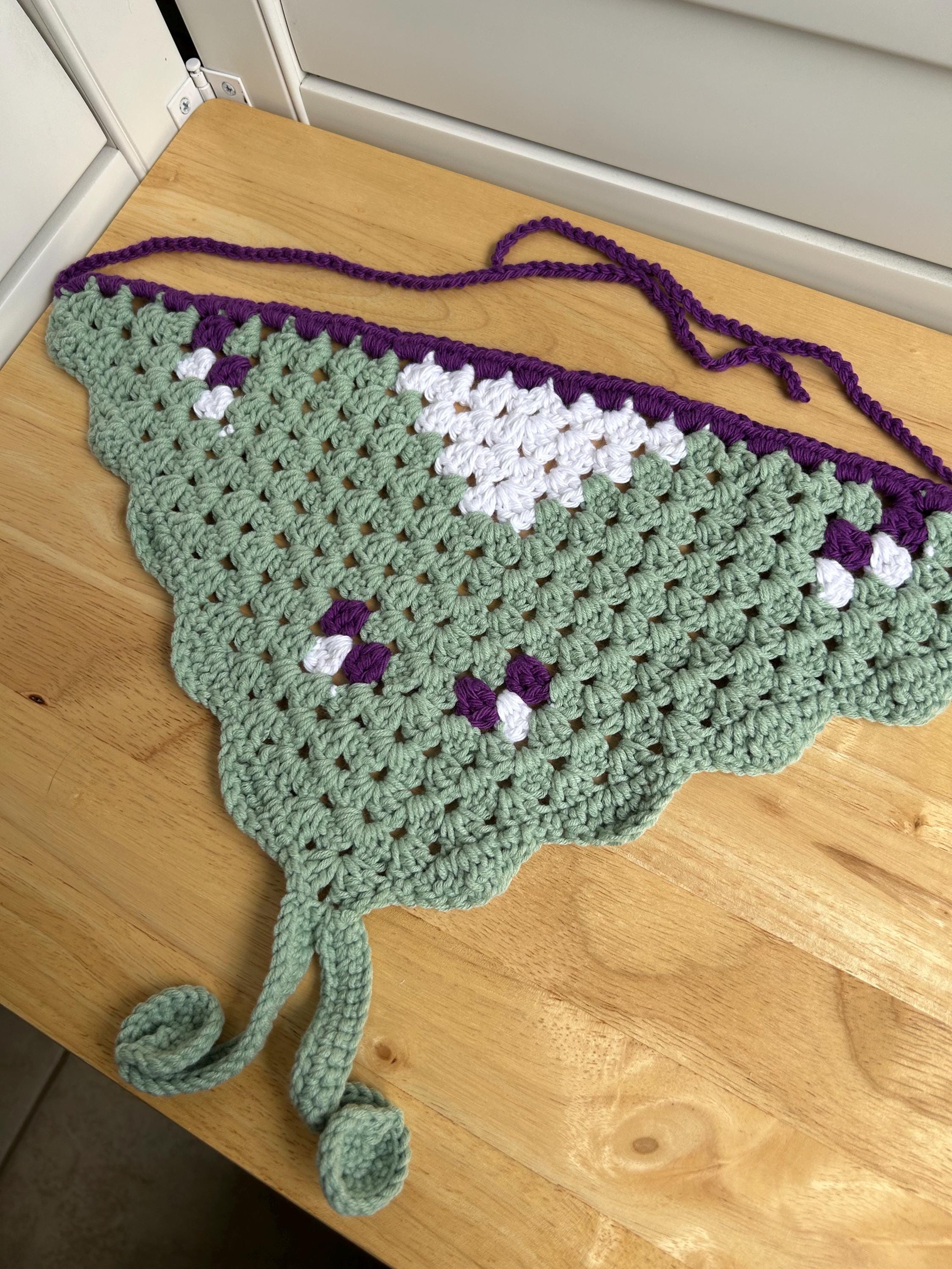 Luna Moth Crochet Bandana | Handmade With 100% Cotton - Etsy