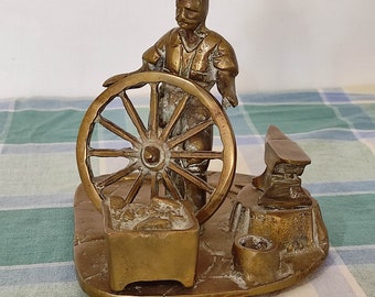 Vintage statue massive bronze Russia Europe France sculpture blacksmith (SG)  modern contemporary art