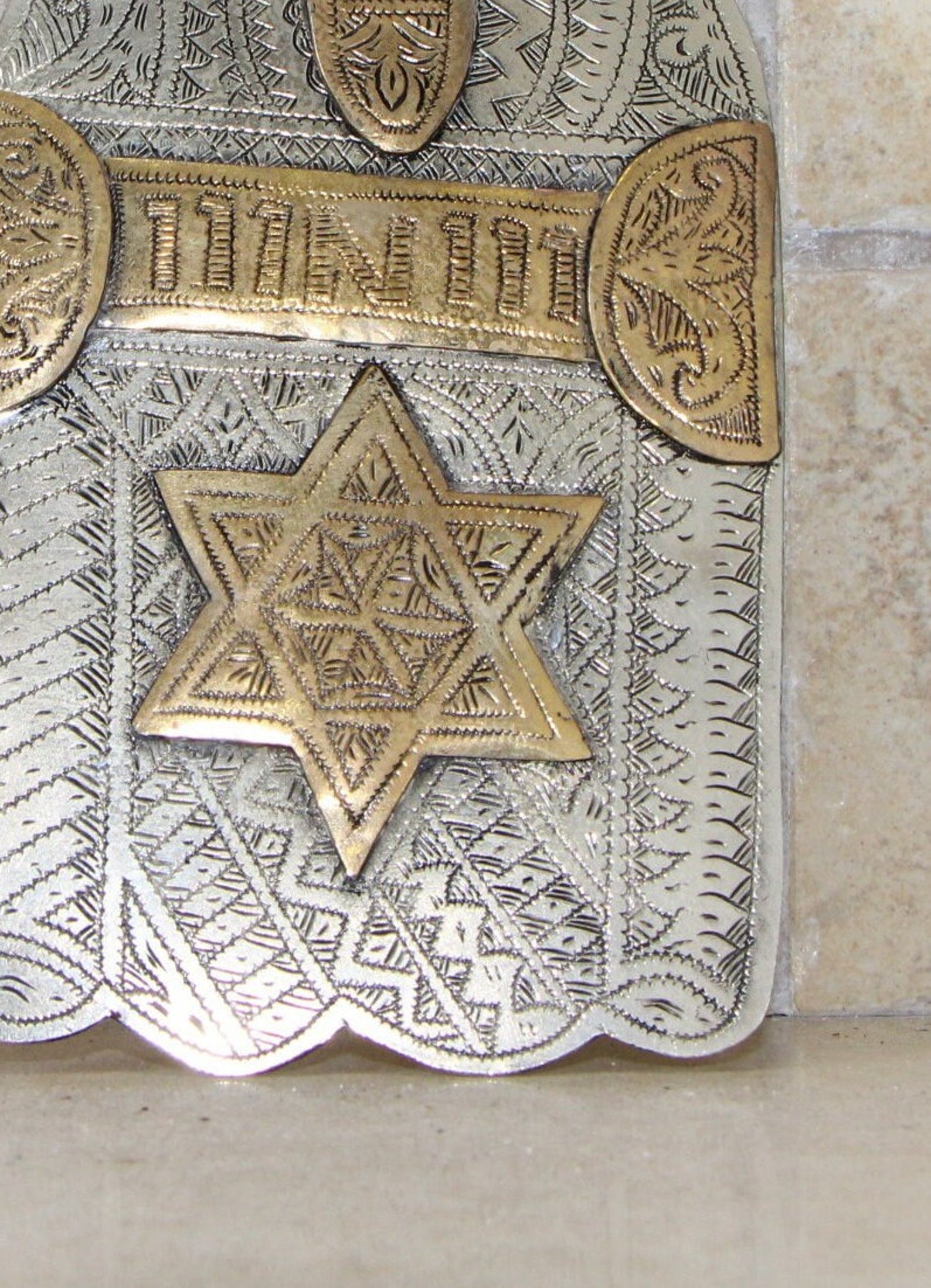 Antique Silver Plate Hamsa Amulet: Moroccan Judaica Wall Hanging - Etsy