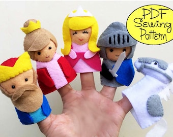 Digital Pattern: Fairy Tale Felt Finger Puppets