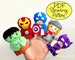 Digital Pattern: Superheroes Felt Finger Puppets 