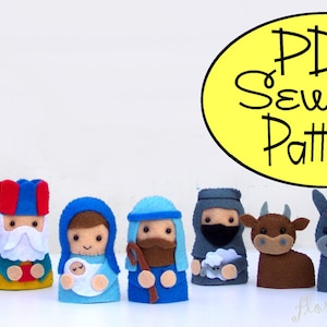 Digital Pattern: Nativity Finger Puppets image 5