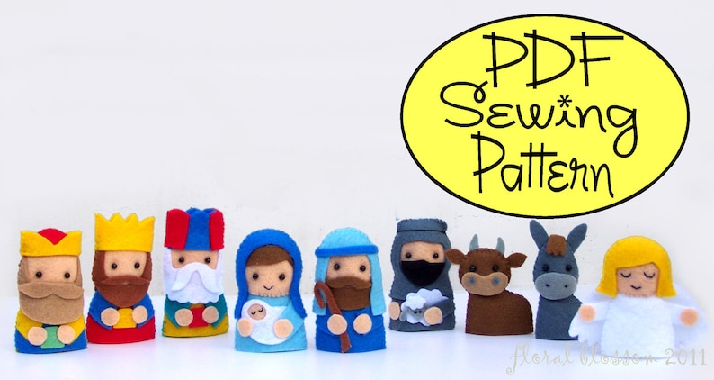 Digital Pattern: Nativity Finger Puppets image 5