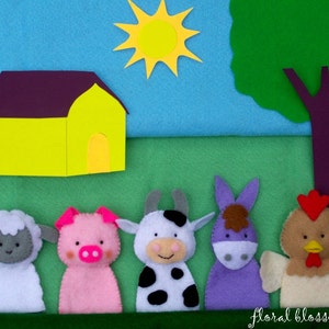 Digital Pattern: Farm Friends Felt Finger Puppets image 4