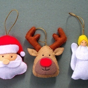 Digital Pattern: X-Mas Tree Felt Ornaments Set 01 image 1