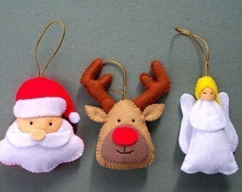 Digital Pattern: X-Mas Tree Felt Ornaments Set 01