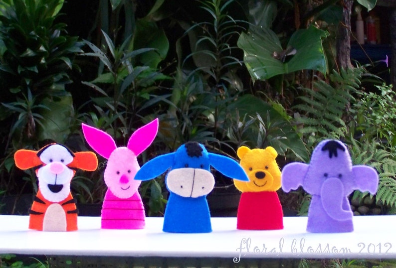 Digital Pattern: Hunny Bear and Friends Felt Finger Puppets image 3