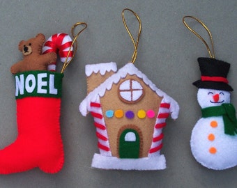 Digital Pattern: X-Mas Tree Felt Ornaments Set 03