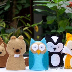 Digital Pattern: Woodland Creatures 01 Felt Finger Puppets image 3