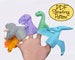 Digital Pattern: Prehistoric Friends Felt Finger Puppets 