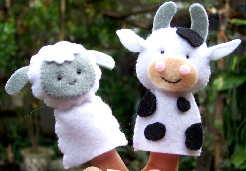 Digital Pattern: Farm Friends Felt Finger Puppets image 3