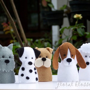 Digital Pattern: Dogs Felt Finger Puppets image 5