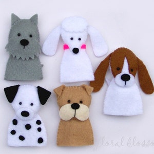 Digital Pattern: Dogs Felt Finger Puppets image 2