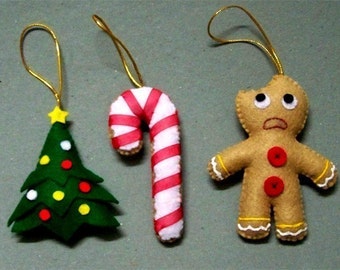 Digital Pattern: X-Mas Tree Felt Ornaments Set 02