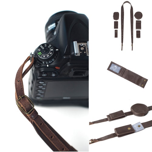 Vegan Leather Camera Strap Adjustable With Removable Etsy