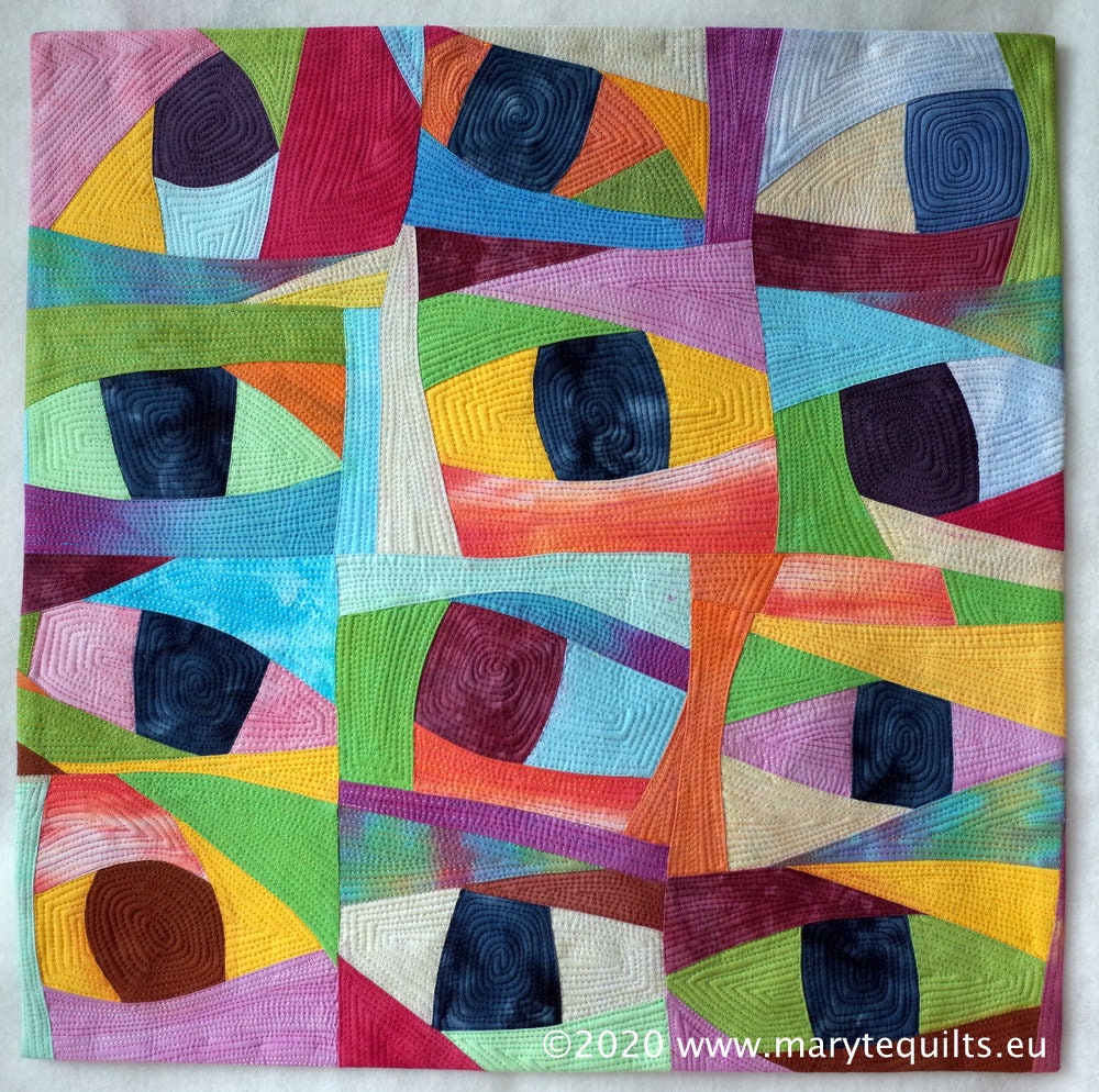 Art quilt abstract quilt modern quilt wall hanging wall | Etsy