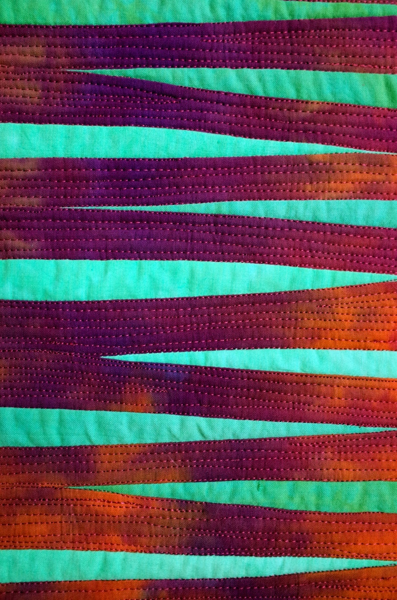 Art quilt abstract quilt wall hanging wall decor Stepping Etsy