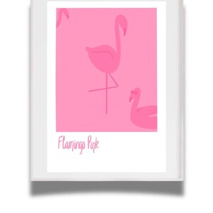 Paint Sample Card Art | Pilates Pink Headphones Painting | Cute Trend Modern Pink Wall Art Print | Bedroom Wall Art Print | Digital Download