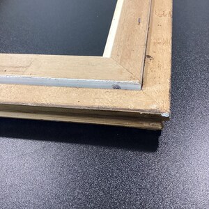 Midcentury Picture or Art frame, Wooden ornate frame with canvas mat board. 2 sizes available. image 6