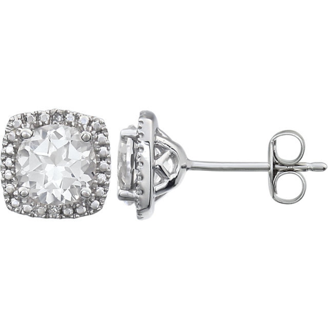 white sapphire earrings white sapphire earrings