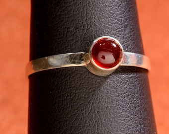 Carnelian Ring, Boho Ring, Best friend gift, Handmade Ring, Silver Ring, Gemstone Ring, Friend birthday gift, Solitaire Ring, Simple Ring