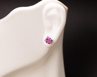 Kolczyki z granatem umbalitowym ze złota 14k, kamień urodzinowy stycznia
