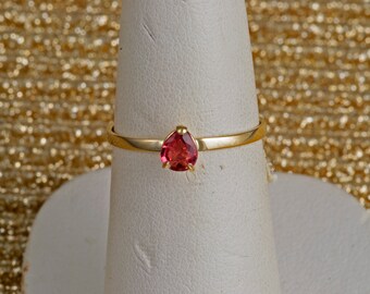 Ruby Engagement Ring, Gold Ruby Ring, Solitaire Engagement Ring, Gold Stacking Ring, 14k Gold Ring, Gemstone Ring, Promise Ring