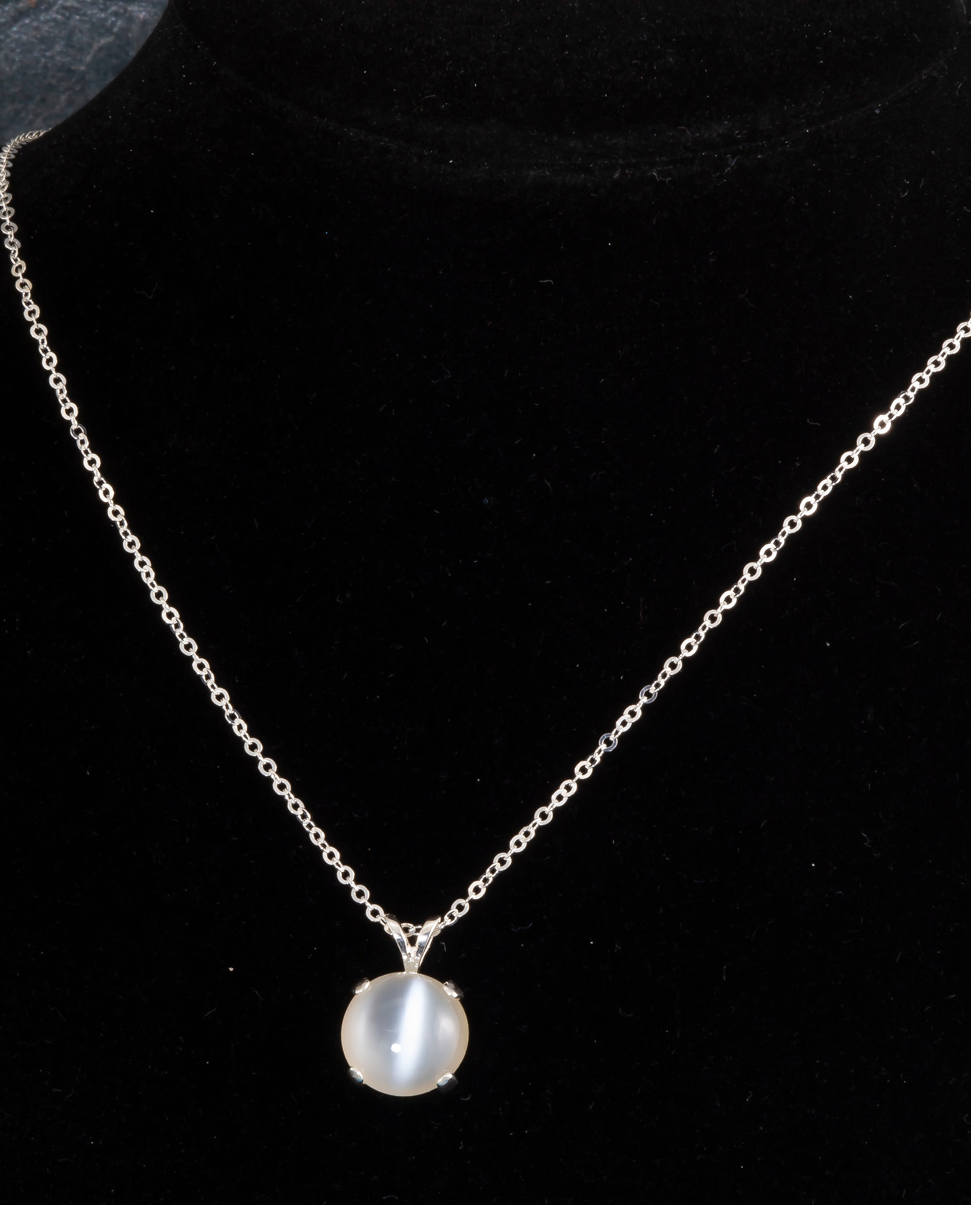 Collana Gatto Con Pietra Di Luna In Argento 925 - Gioiello Simbolo Di Protezione, Regalo Per Donne Amanti Dei Gatti, 45+5cm