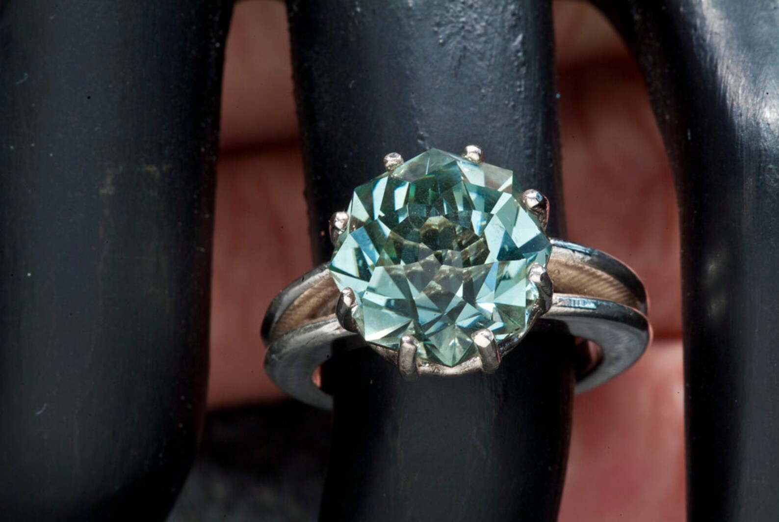 Green Amethyst Alternative Color Unique Engagement Ring | Etsy