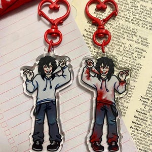 Jeff the Killer Dubbelsidig Epoxy Nyckelring
