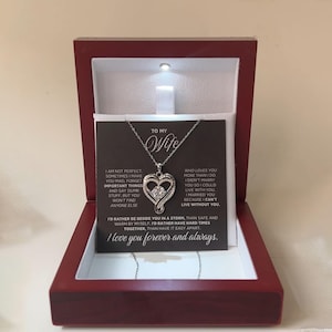 Till min fru-halsband, hjärthalsband i 925 sterlingsilver, romantisk present till fru, födelsedagspresent från maken