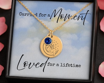 Miscarriage Birthstone Necklace | Infant Loss Gift | Baby Memorial Jewelry | Sympathy Gift | Stillborn Gift | Loss of Baby | Angel Baby