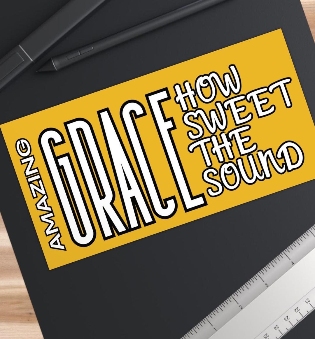 Amazing Grace Inspiration Bumper Sticker Positive Affirmation Car Decal ...