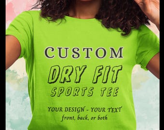 Custom Moisture Wicking T-Shirt: Personalized Workout Sports Tee